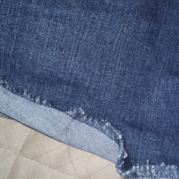 Paper Bag dark wash denim shorts button fly Sz 11/13 - Picture 4 of 5